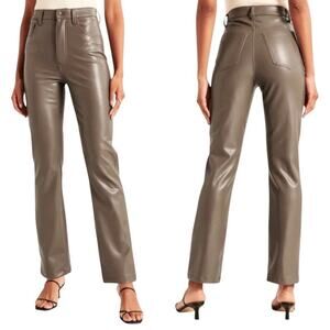 Abercrombie & Fitch Vegan Leather Curve Love '90s Straight Pant High Rise 28/6